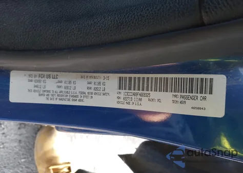 2015 Chrysler 200 Limited z USA, uszkodzony, nr VIN 1C3CCCAB9FN669325